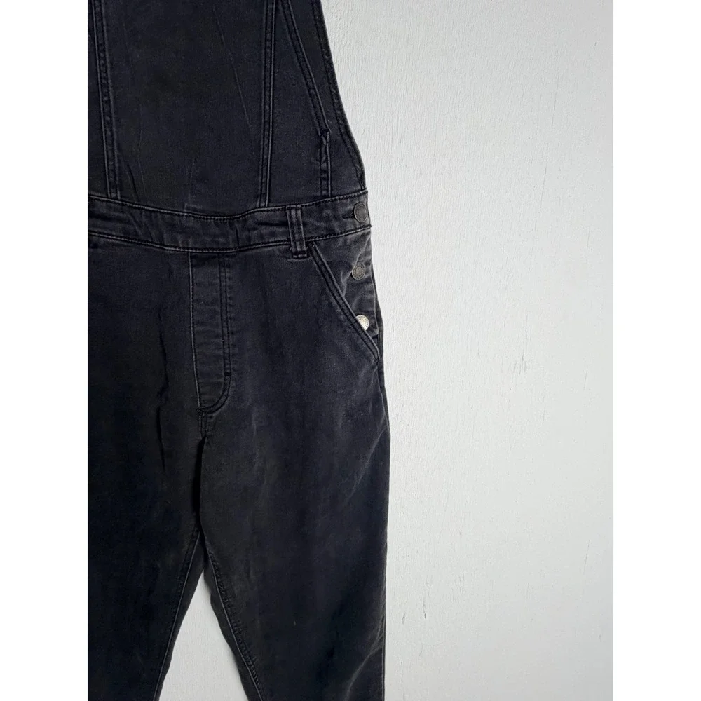 Cotton On Kids Black Denim Overalls Slim Leg Dungarees Size 14Y